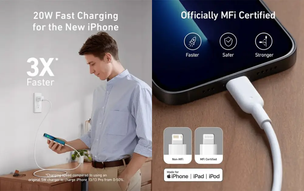 Anker-PowerPort-III-20W-Cube-Charger-With-Type-c-Cable price in bangladesh