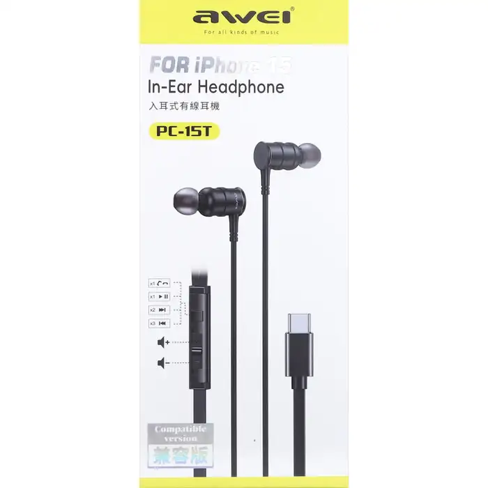 Awei PC-15T Wired In-Ear Type-c Earphones