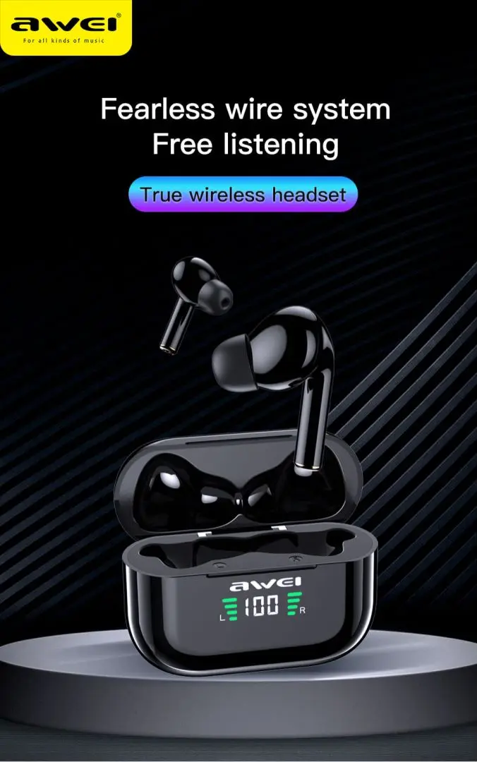 Awei T29P ANC in-Ear TWS Earbuds - Bluetooth 5.3, 6mm Driver price in Bangladesh