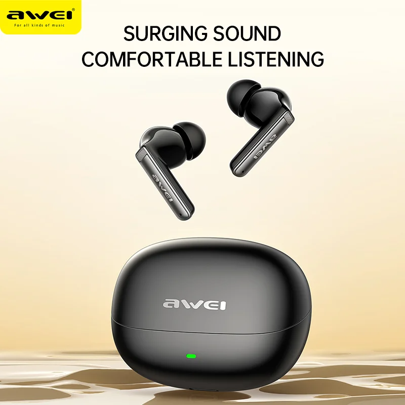Awei T88 ANC true wireless Earbuds - Bluetooth 5.4, IPX6, Deep Noise price in Bangladesh