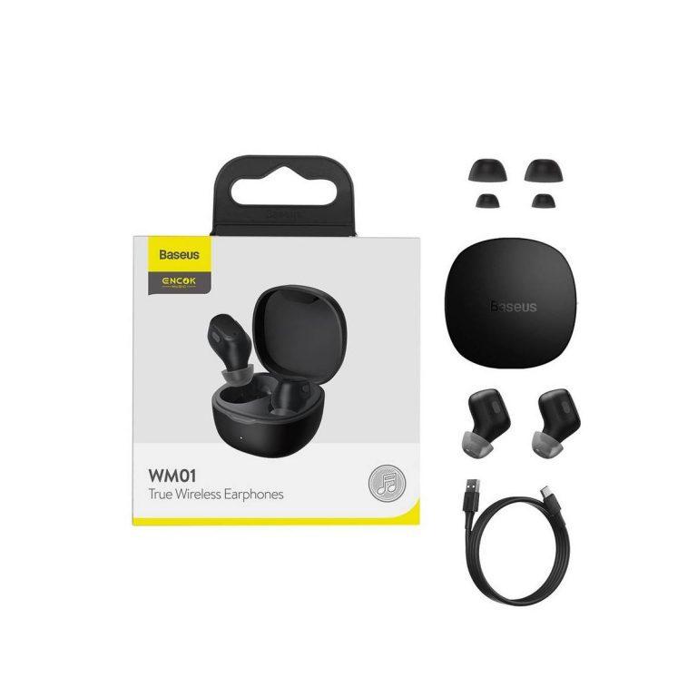 Baseus WM01 Encok True Wireless Earbuds - Mini In-Ear Bluetooth 5.3 Headset price
