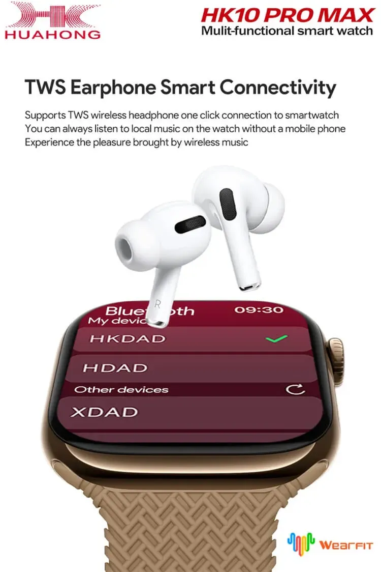 HK10 Pro Max Smartwatch- AMOLED, BT 5.3 & ChatGPT Integration