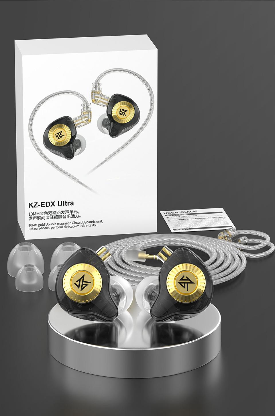 KZ EDX Ultra Hi-Fi Earphones - High-End Dynamic Driver & Resin Housing price in bangladesh