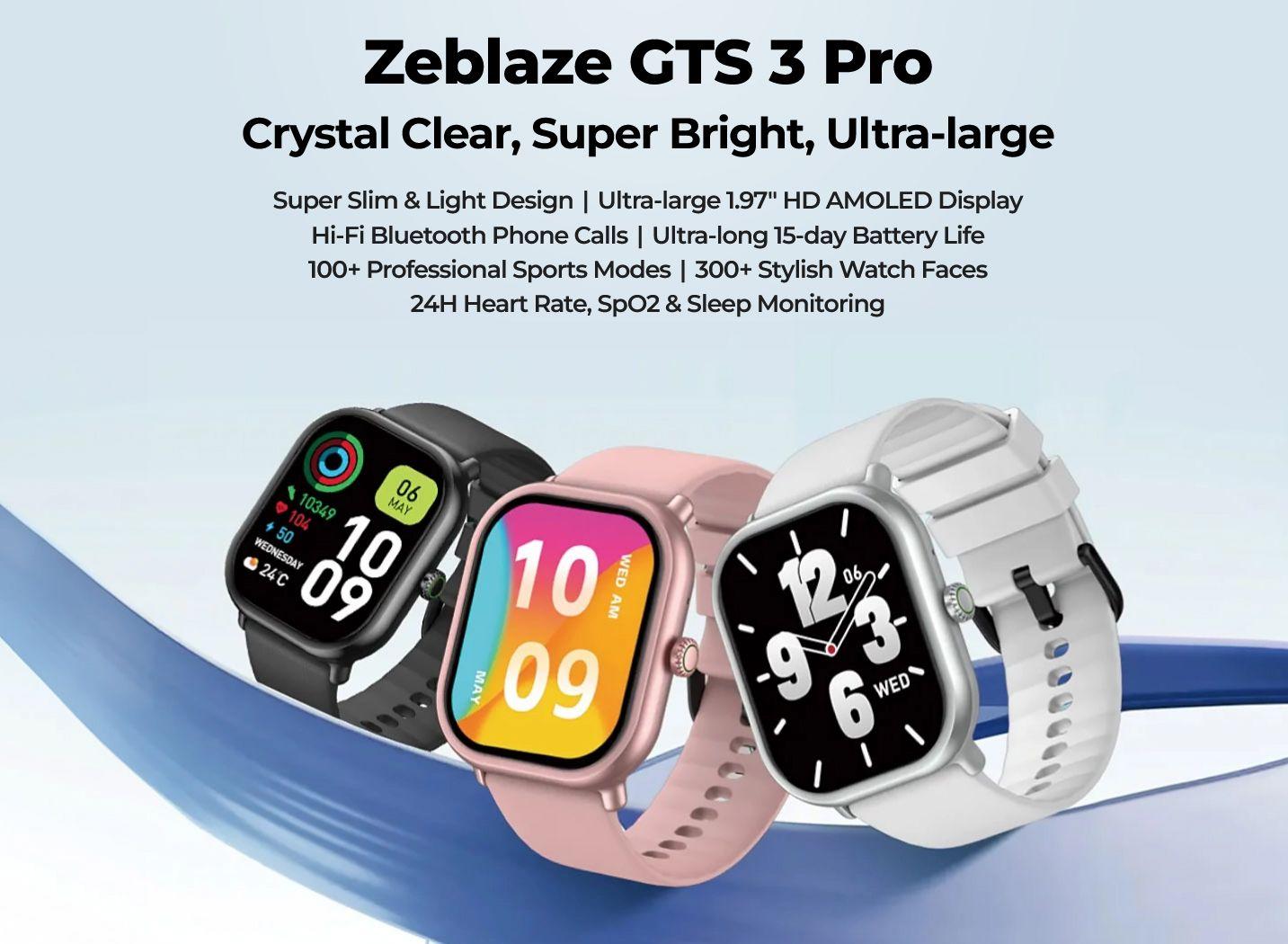 Zeblaze GTS 3 Pro BT-Call Amoled Smartwatch