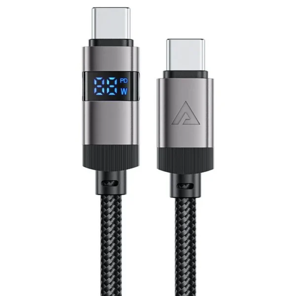 ACEFAST C15-03 60W Type-C to Type-C Fast Charging Cable with Digital LED Wattage Display