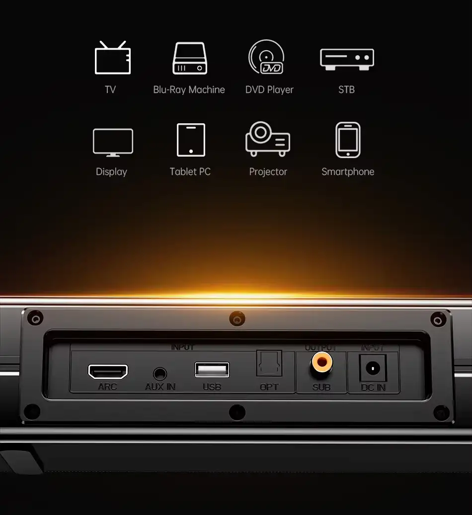 Awei KT22 160W 2.1 CH Home Theater Wireless Soundbar