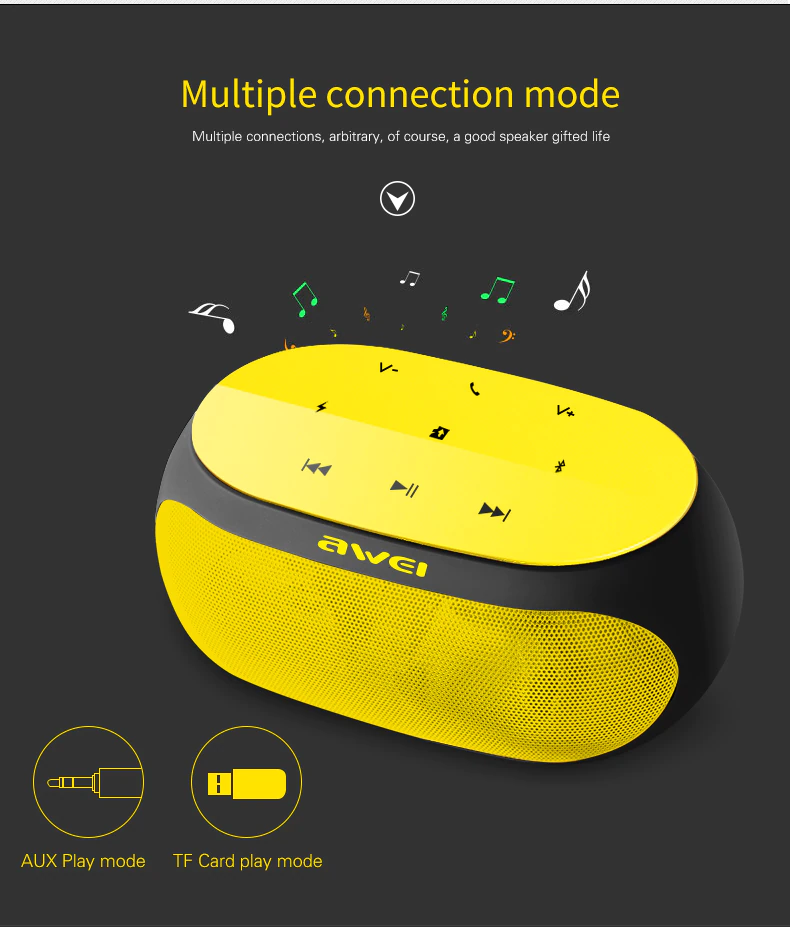 Awei Y200 Portable Wireless Bluetooth Speaker with Smart Touch Control & Super Bass price in bangladesh