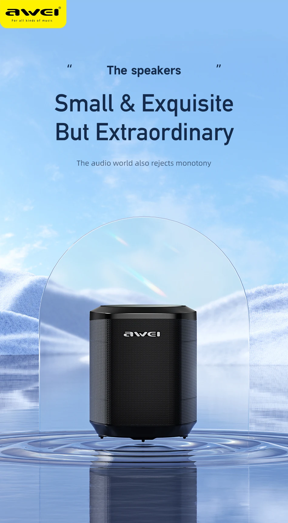 Awei Y379 Wireless Portable Speaker with TWS Stereo Sound