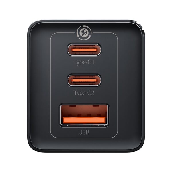 Baseus GaN5 Pro 65W Fast Charger 3-Port USB-C Wall Adapter for Laptops & Phones