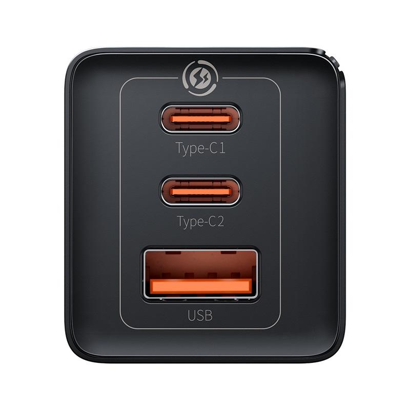 Baseus GaN5 Pro 65W Fast Charger 3-Port USB-C Wall Adapter for Laptops & Phones (2) Baseus GaN5 Pro 65W Fast Charger 3-Port USB-C Wall Adapter for Laptops & Phones