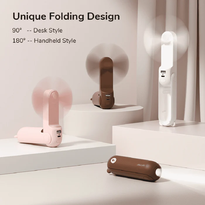Handheld fan with power bank