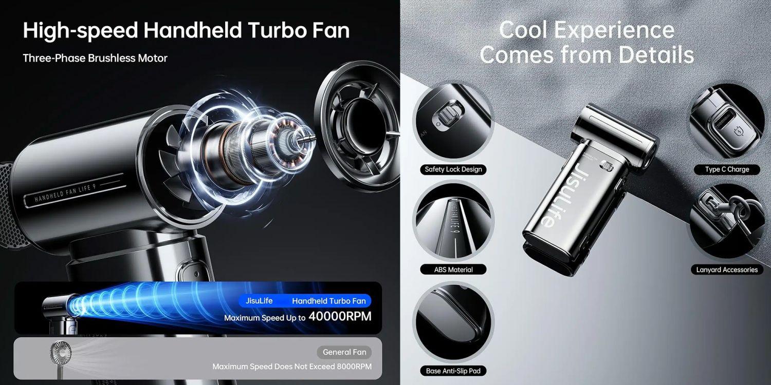 JISULIFE Portable Handheld Fan Life9S 5000mAh price in bangladesh