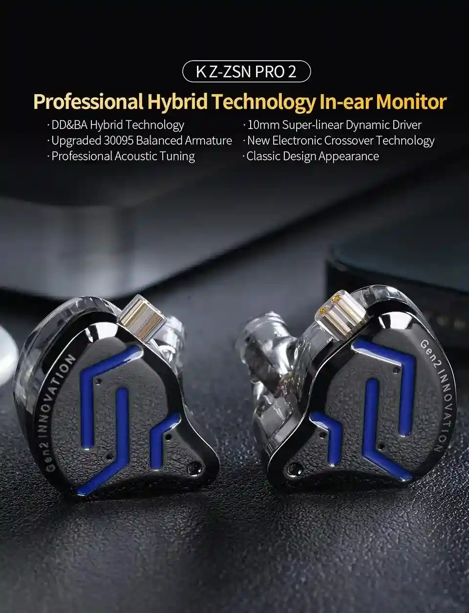 KZ ZSN PRO 2 Hybrid Dual Driver IEM Earphones price in bangladesh