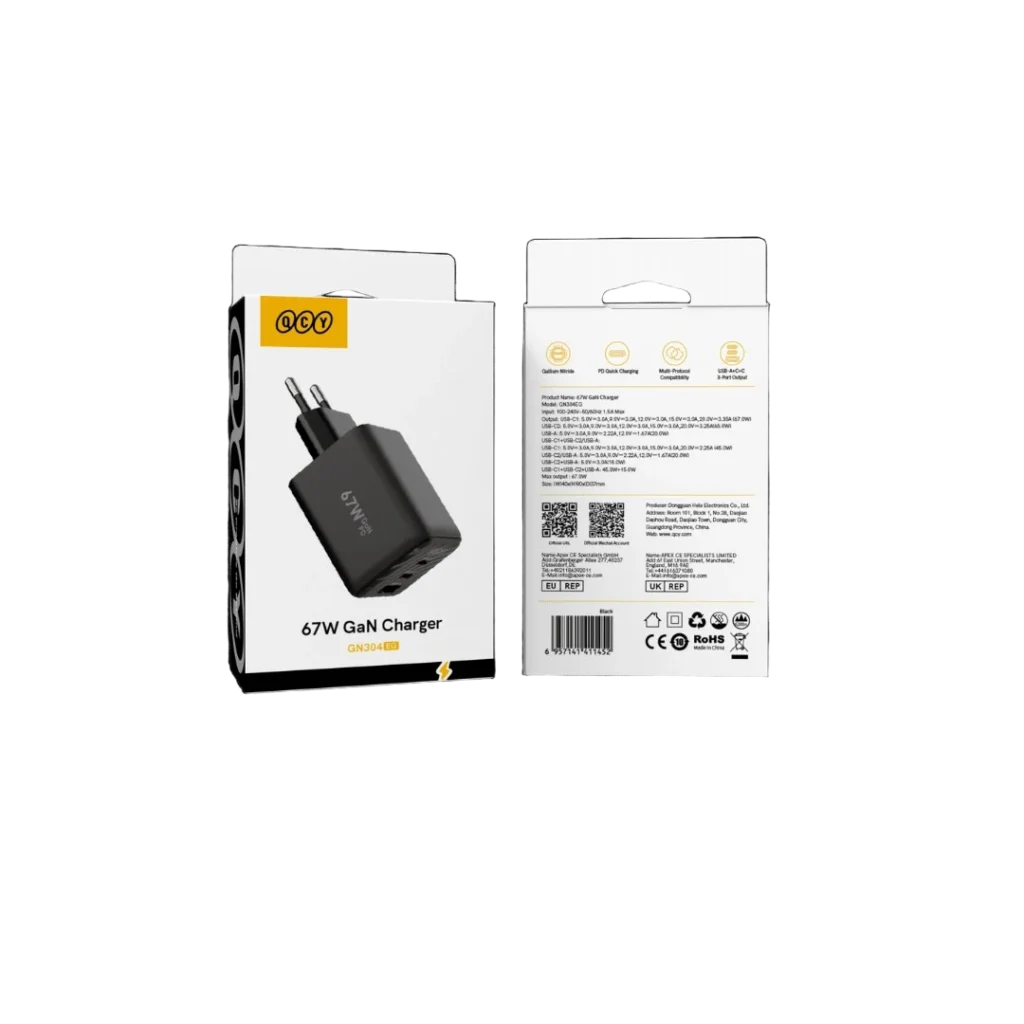 QCY 67W Mini GaN Fast Charger GN304EG