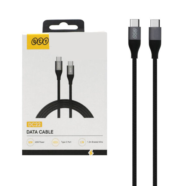 QCY DC22 100W Type-C to Type-C Fast Charging Cable 1.2m