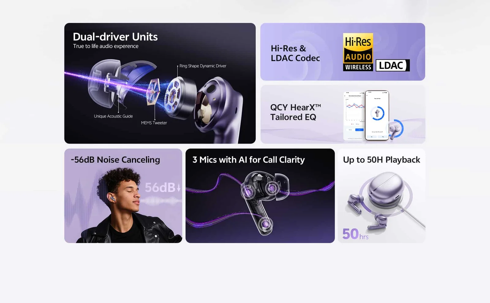 QCY Bluetooth earphones