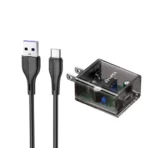 Awei C11T Transparent Fast Charger 15W Type-C Wall Adapter with 1M Cable