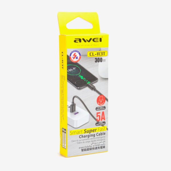 Awei CL-113T 5A Type-C Fast Charging Cable pricee in bangladesh