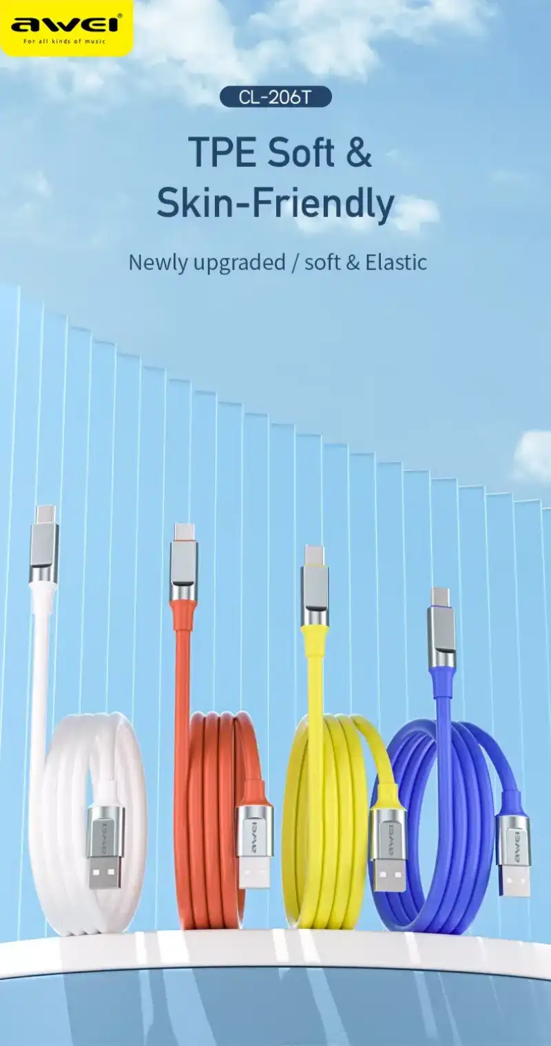 Awei CL-206T USB to Type-C Fast Charging Cable price in bangladesh