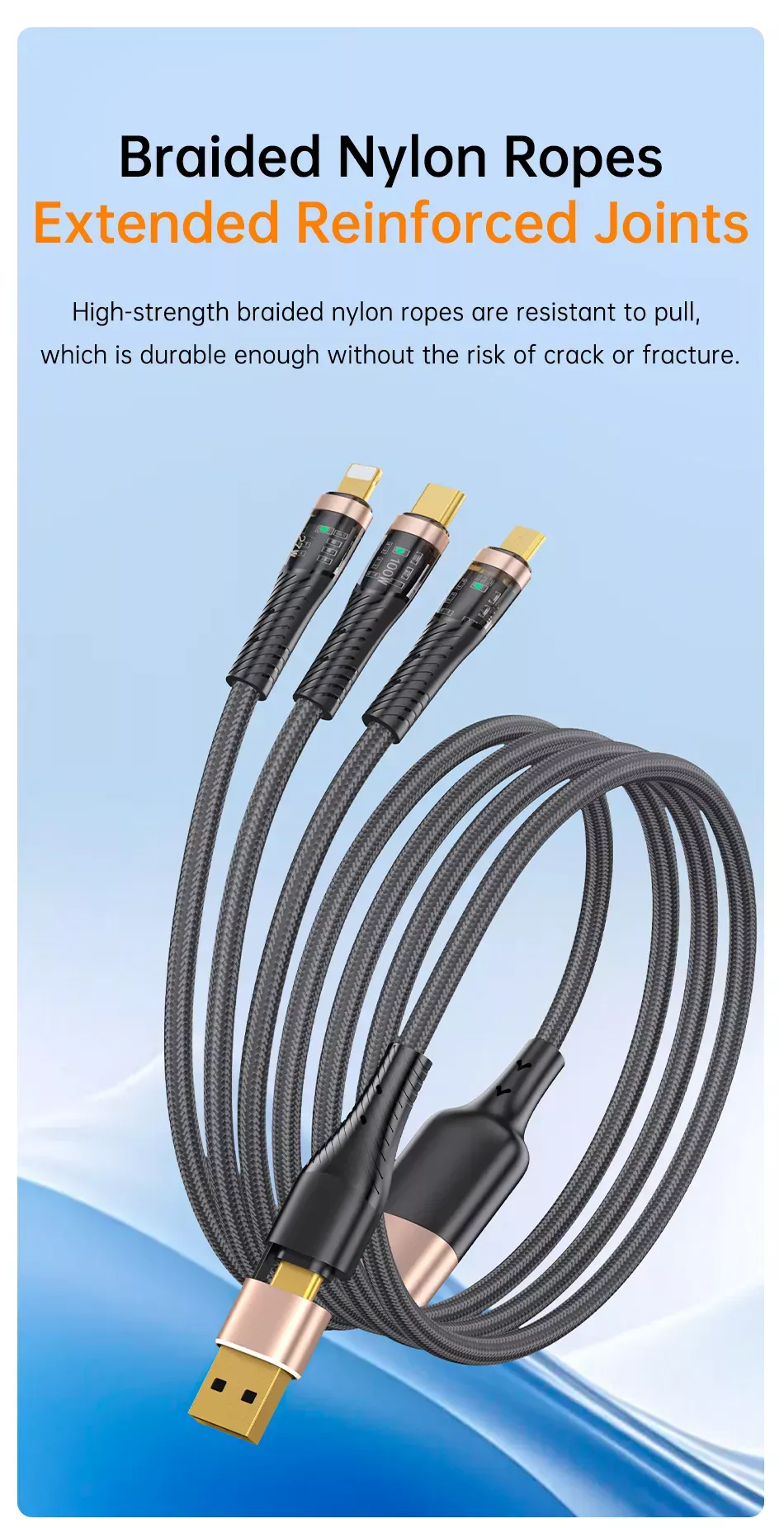 2-in-3 USB cable