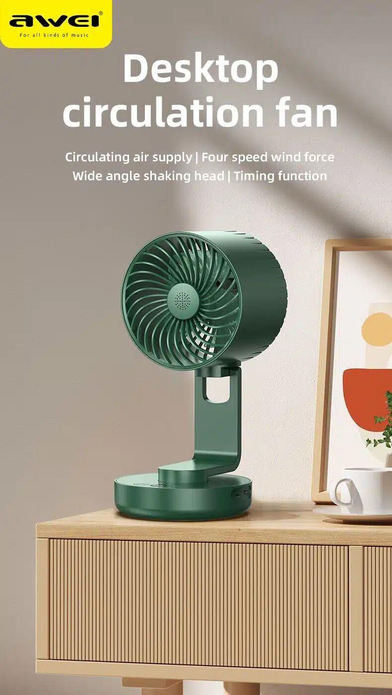 Awei F34 4000mAh Portable Folding Desk Fan price in bangladesh