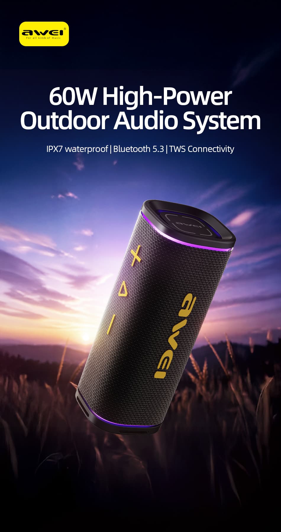 Awei KA86 60W High Power Outdoor Bluetooth Speaker price in bangladesh