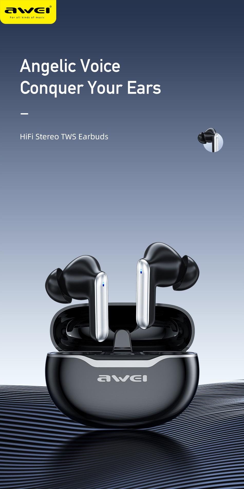 Awei T50 Wireless Earbuds with ENC price in bangladesh