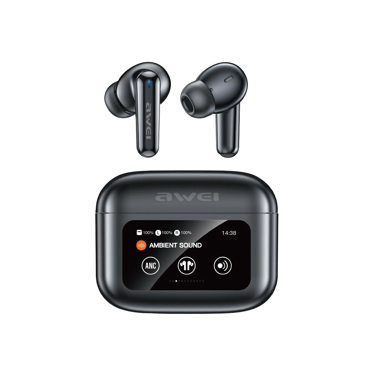 Awei T56 ANC Smart Touch Screen TWS Wireless Earbuds (1) Awei T56 ANC Smart Touch Screen TWS Wireless Earbuds price in bangladesh