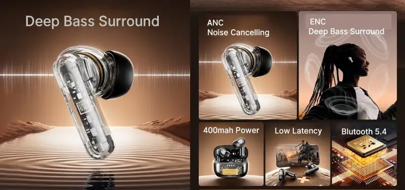 ANC wireless earphones