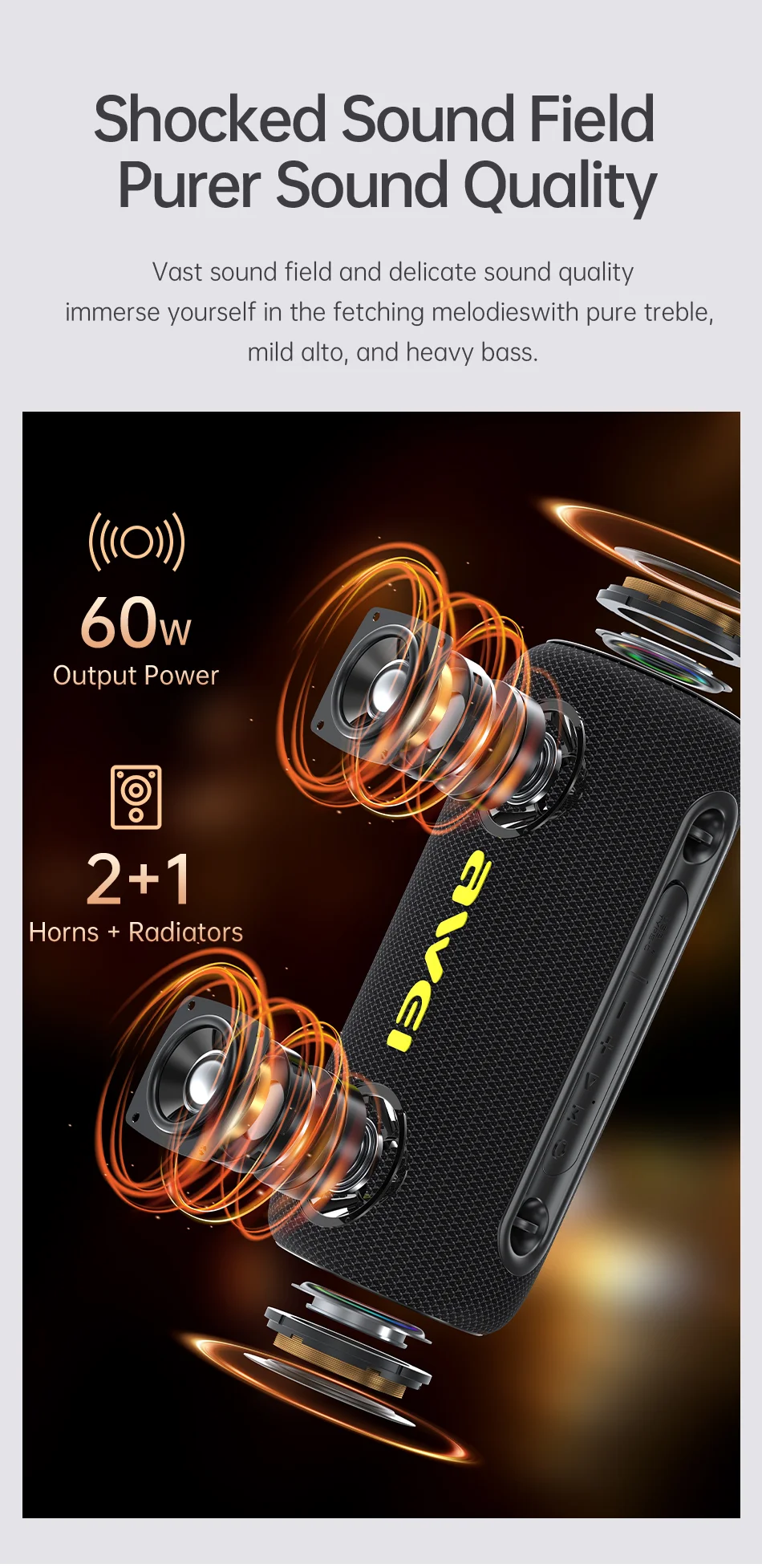 Awei Y1000 60W Outdoor Waterproof Bluetooth Speaker price in bangladesh