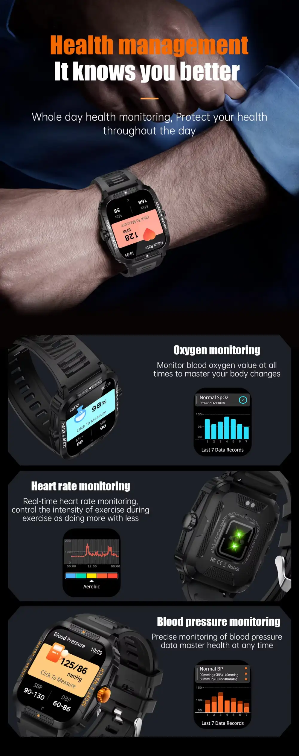 COLMI P76 Outdoor Smart Watch with Bluetooth Call price in bangladesh