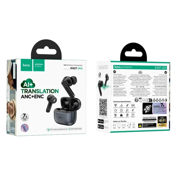 Hoco EQ27 AI+ Translation ANC+ENC TWS Headset price in bangladesh