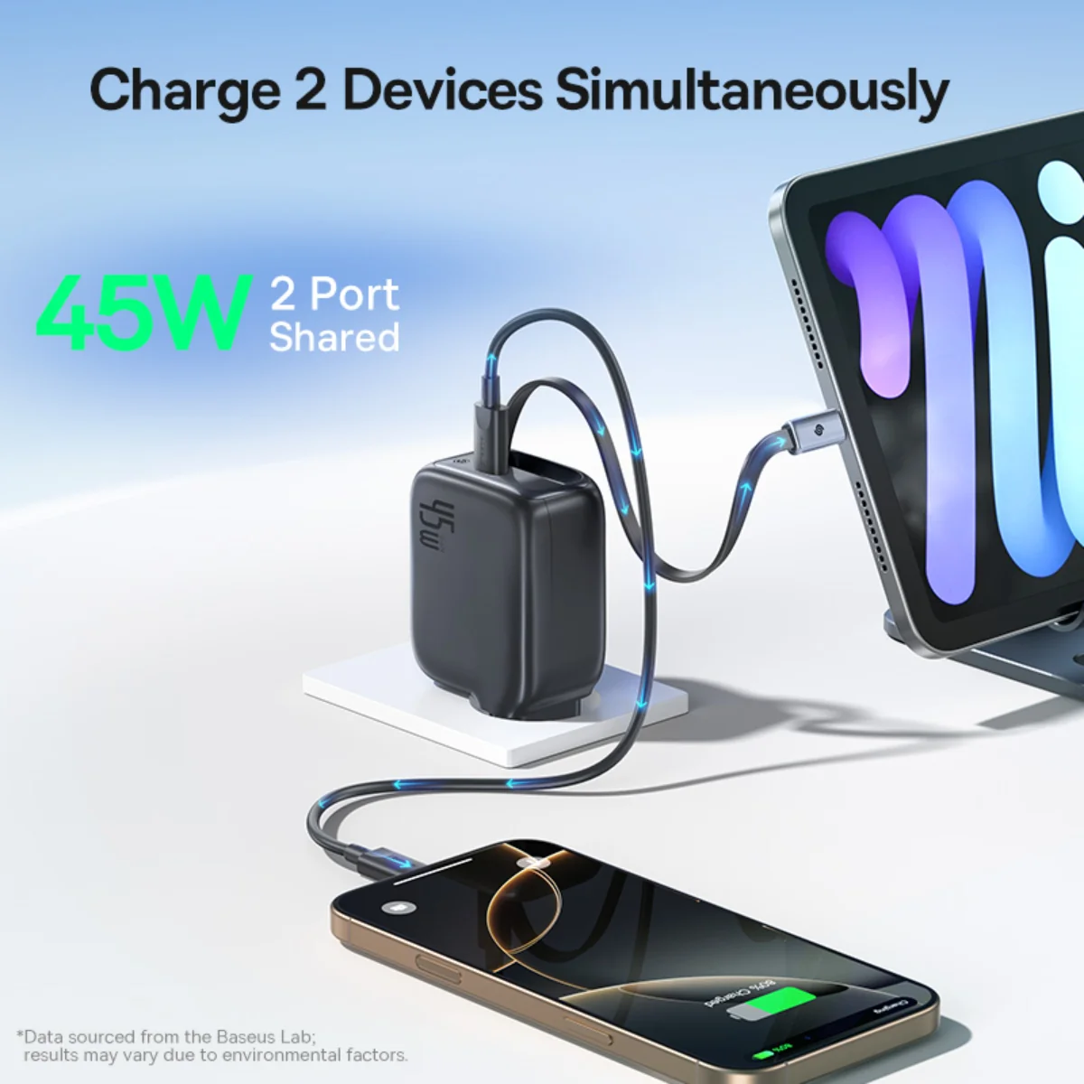 Baseus EnerCore CJ11 2C 45W Fast Charger with Retractable Cable
price in bd