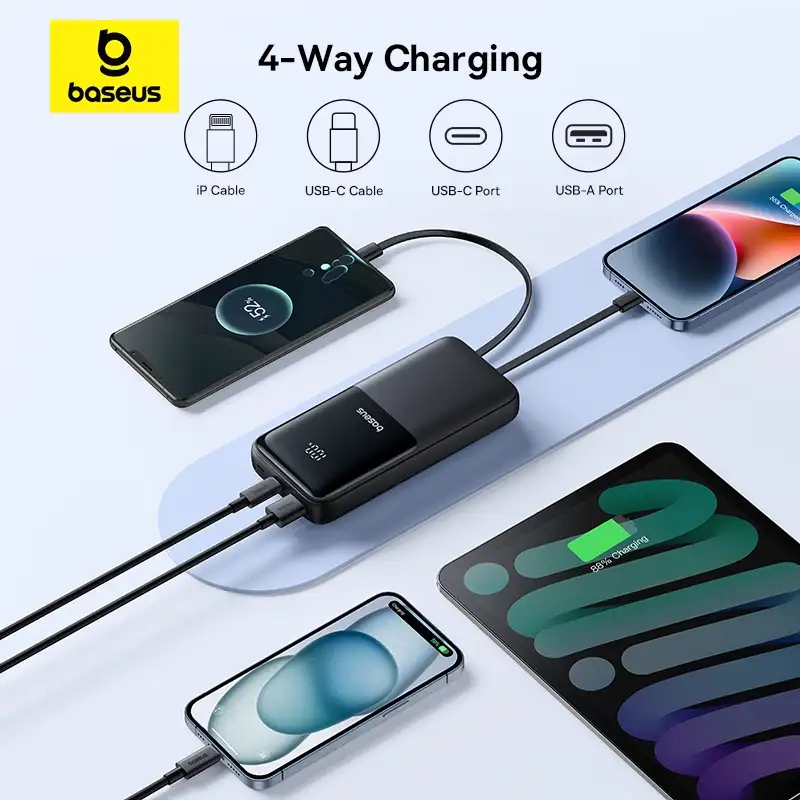 Baseus Lipow 30000mAh 22.5W Dual Cable Power Bank price