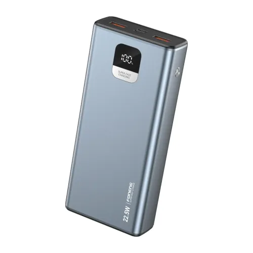 Person charging a smartphone with Foneng GT200 20000mAh portable charger