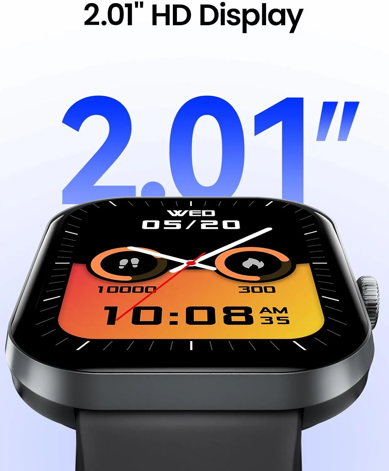 Haylou Watch S6 smart watch displaying heart rate and daily activity metrics on HD screen