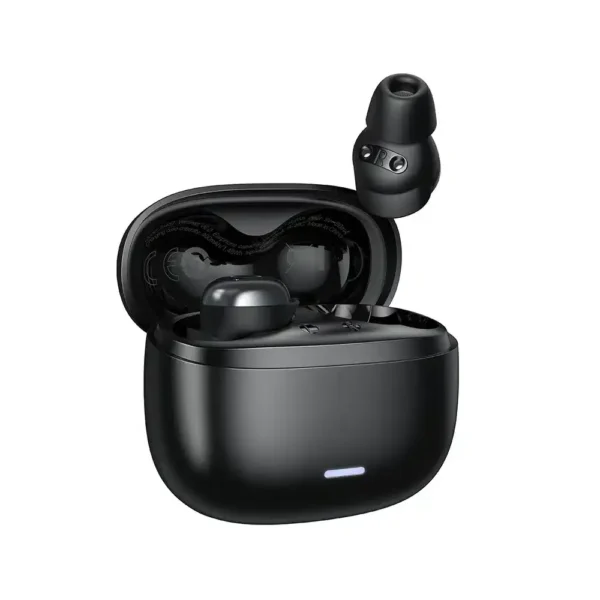 Hoco EQ37 Brilliant ANC sleep earbuds inside compact charging case
