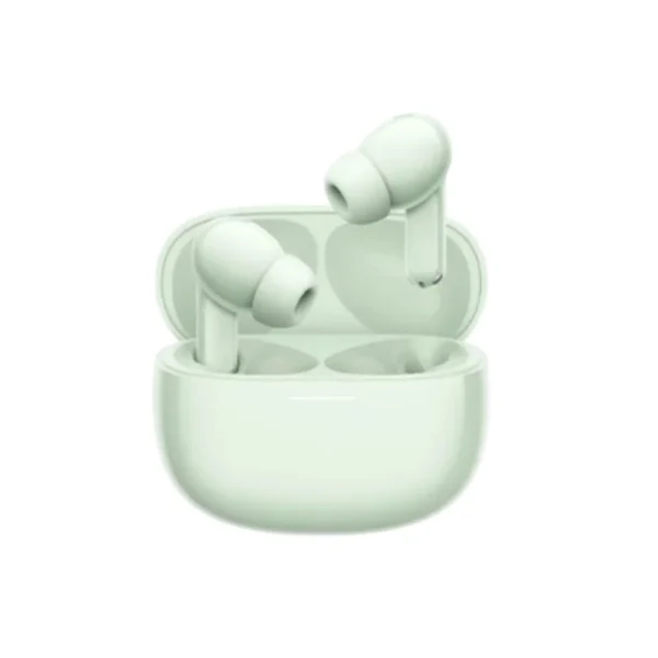 Close-up view of Xiaomi Redmi Buds 8 earbud displaying ergonomic semi-in-ear design