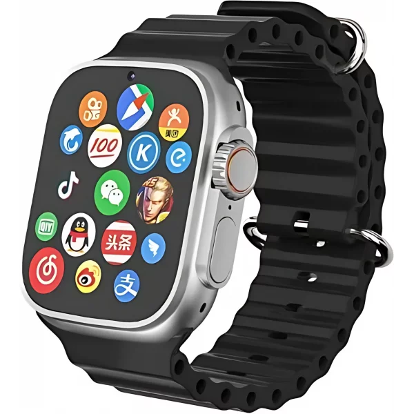 S9 Ultra smartwatch displaying large HD touch screen and sports strap