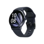 Haylou Solar Lite smartwatch showing circular HD display dial and sports band